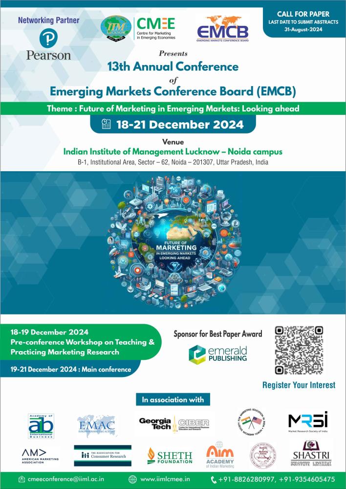 Call-For-Paper EMCB 2024 Conference | 18-21 December 2024 | IIML Noida